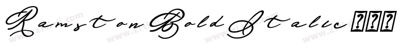 Ramston Bold Italic字体转换